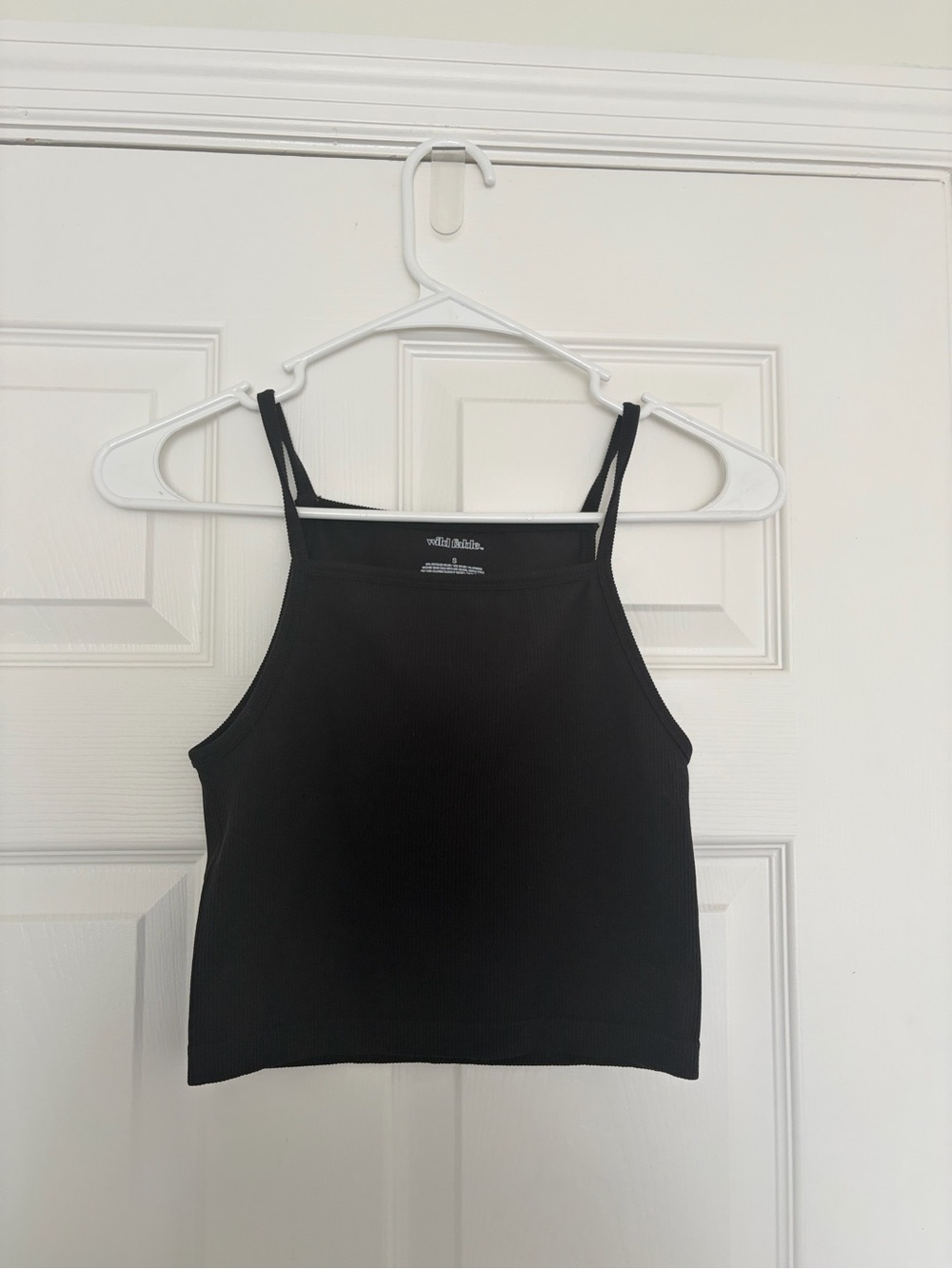 Wild fable Black Square-Neck Cropped Camisole